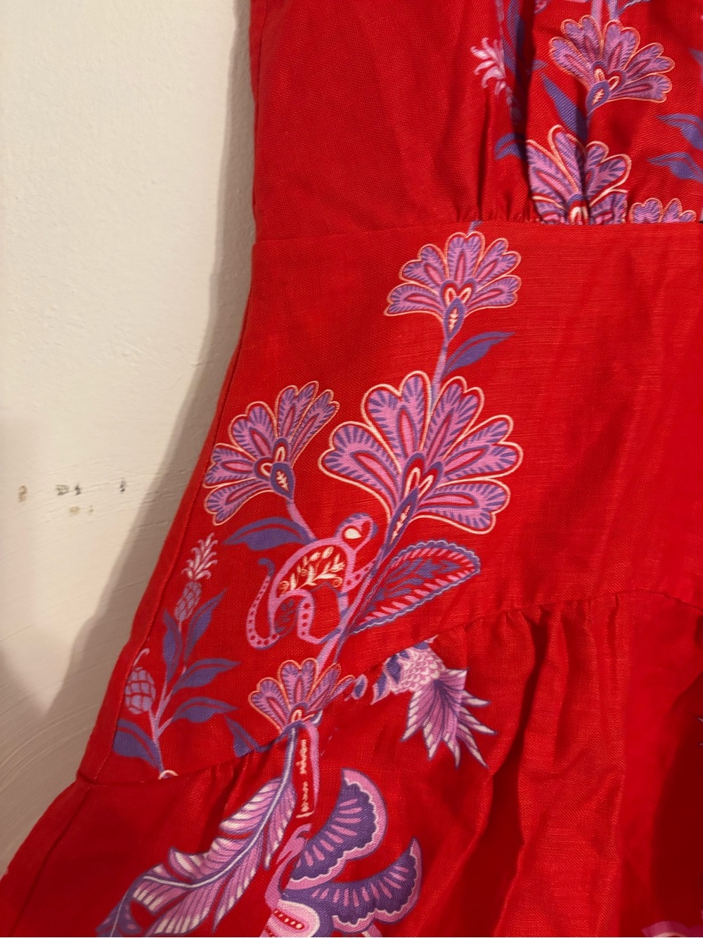 Farm Rio Porcelain Red Midi Dress - Picture 7 of 10